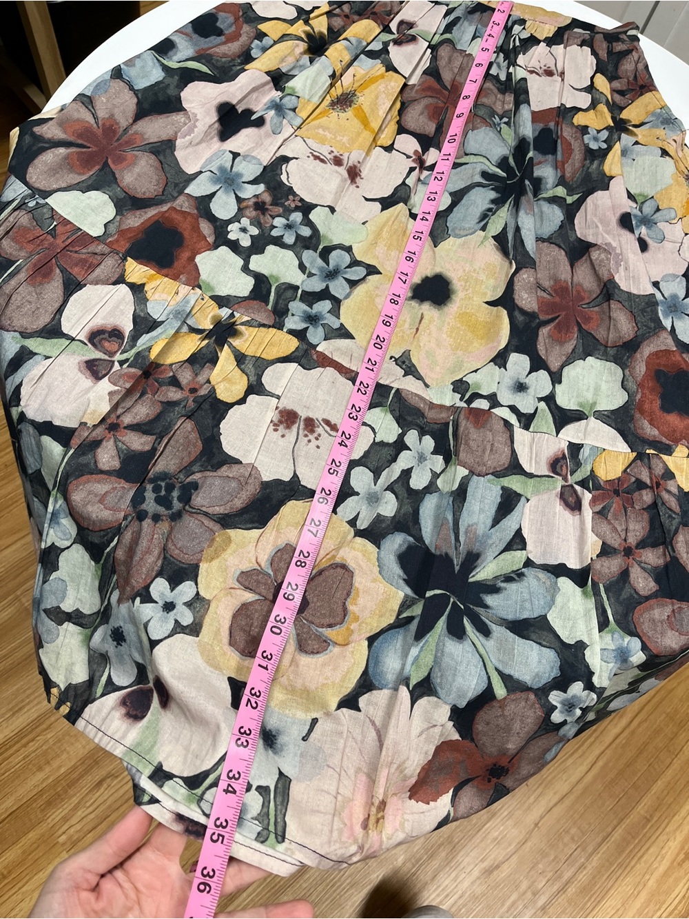 Cleobella Charlene ankle skirt Foraged Violets organic cotton XS maxi pockets - Picture 8 of 14
